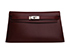 Hermes Kelly Longue Clutch in Box Burgundy, front view
